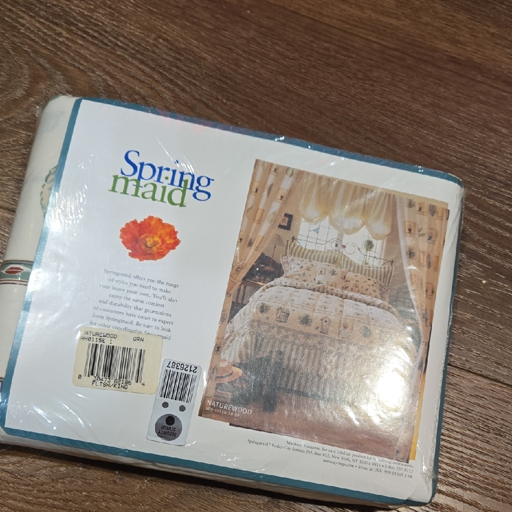 NWT VINTAGE SPRINGMAID NATUREWOOD KING FLAT SHEET.   #7575 - Picture 2 of 7